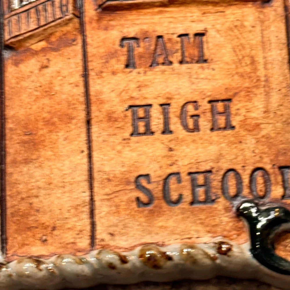 Vtg 1997 Mathiasen‎ Studio Pottery Tam High School Wall Plaque Janis Villasenor